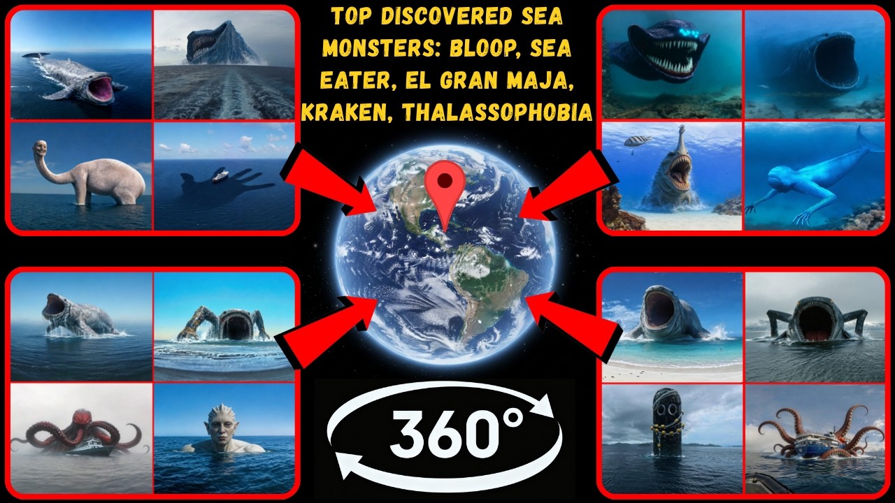 Video 360&deg; - Top Discovered Sea Monsters: Bloop, Sea Eater, El Gran Maja, Kraken, Thalassophobia