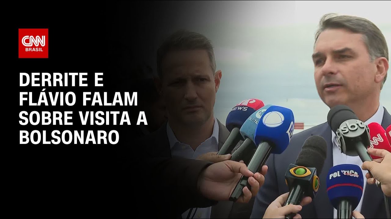 Pedimos outra vez a domiciliar do meu pai, diz Flávio após visita a Bolsonaro | LIVE CNN