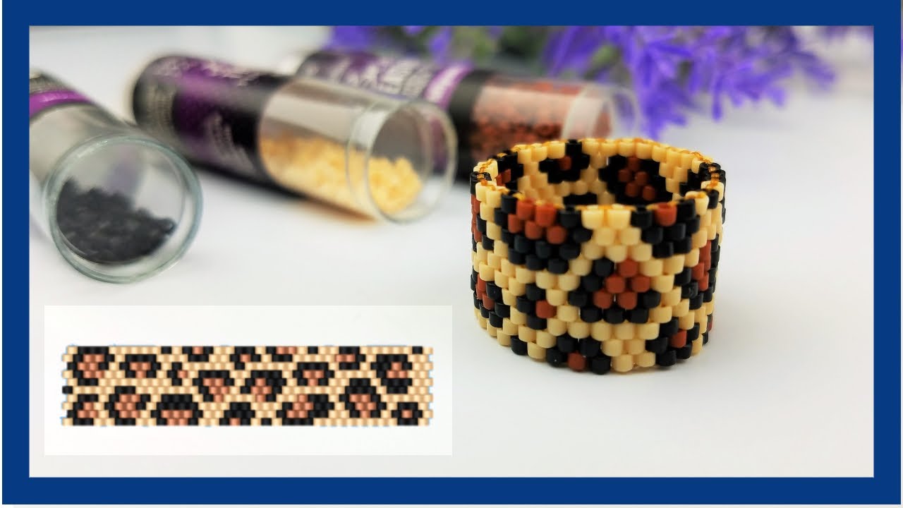 ANILLO DE MIYUKI / ANIMAL PRINT/PEYOTE STITCH