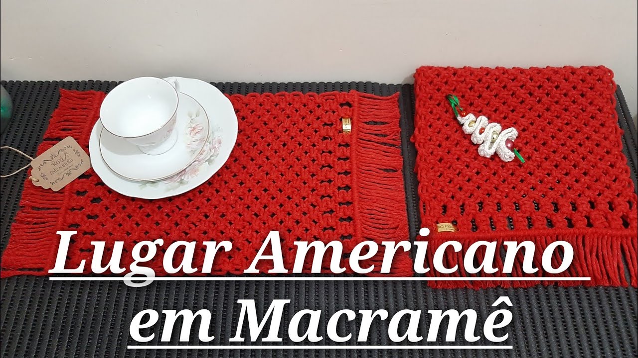 Lugar Americano em Macramê
