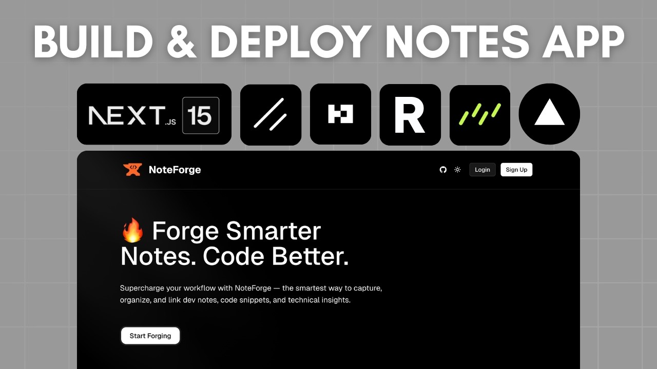 Build & Deploy a Notes App | Next.js 15, React, Shadcn, Better Auth | Full Course 2025