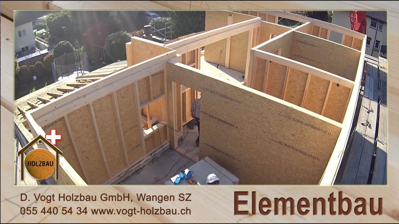 Dani Vogt, Wangen SZ, Holzelementbau und Aufrichten