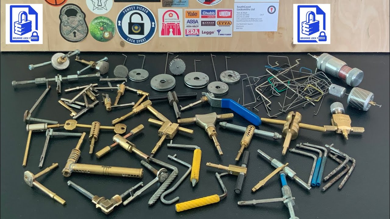 300. My DIY collection of simple homemade lock picking tools & video picking 50 Mortice Lever Locks