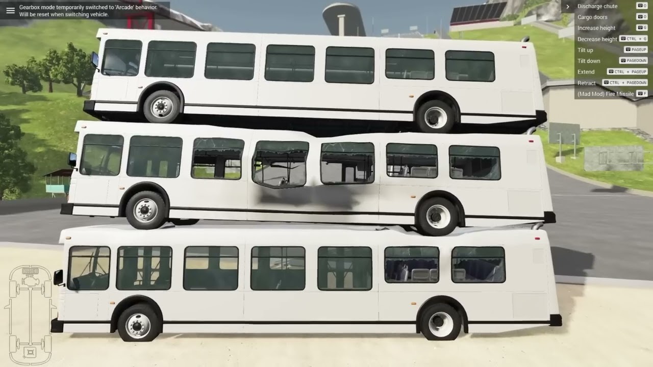 We Shot and Destroyed Flying Buses with Rocket Launching Trucks in BeamNG Multiplayer!