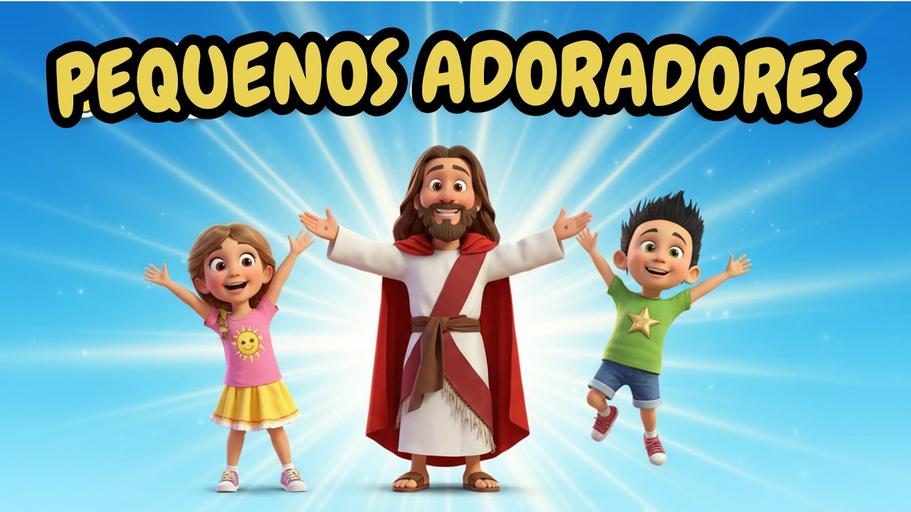 PEQUENOS ADORADORES DE JESUS  | M&uacute;sica Infantil Gospel Animada #desenhosanimados
