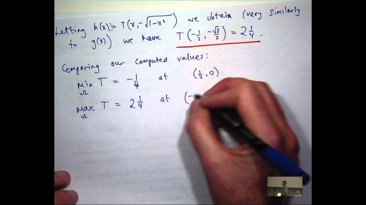 Max / min on closed, bounded sets