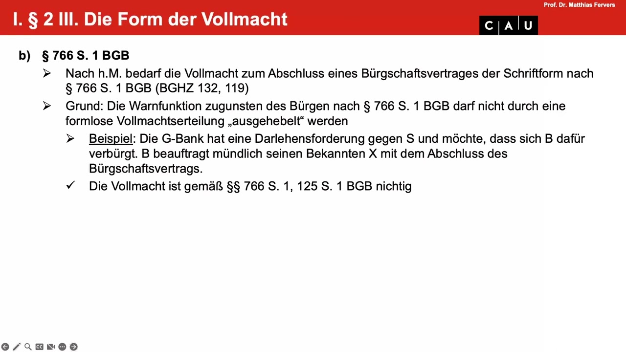 BGB AT – Folge 30 (Stellvertretung: Missbrauch der Vertretungsmacht, Erlöschen der Vollmacht)