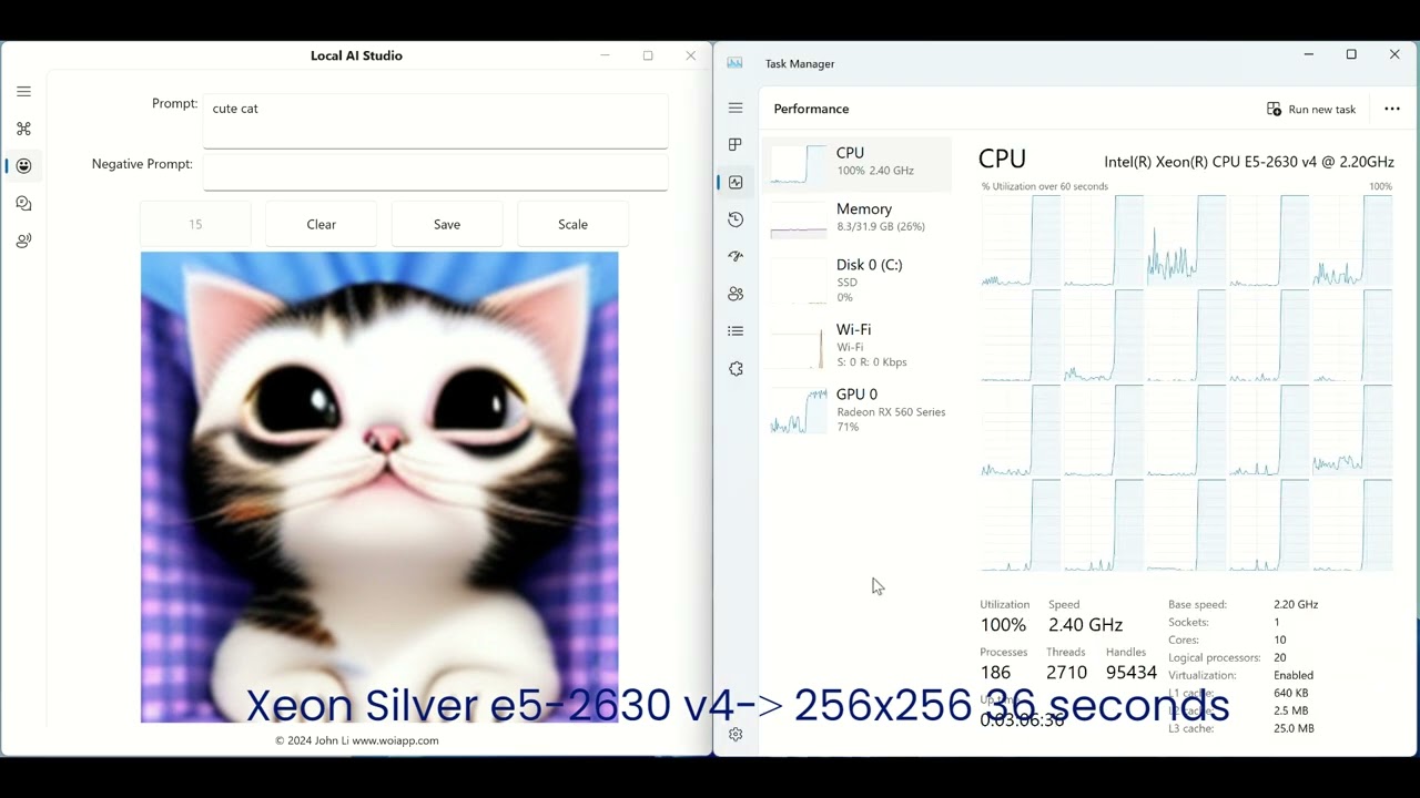 Local AI Studio on Xeon Silver 4114, e5 2630v4   Made with Clipchamp