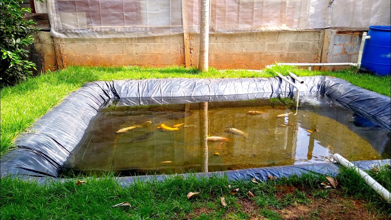 como fazer um tanque de lona para criação de peixe 🐟🐟🐟passo a passo