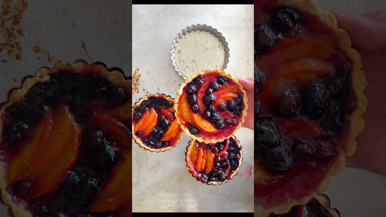Gluten-free Peach and Blueberry Tarts 