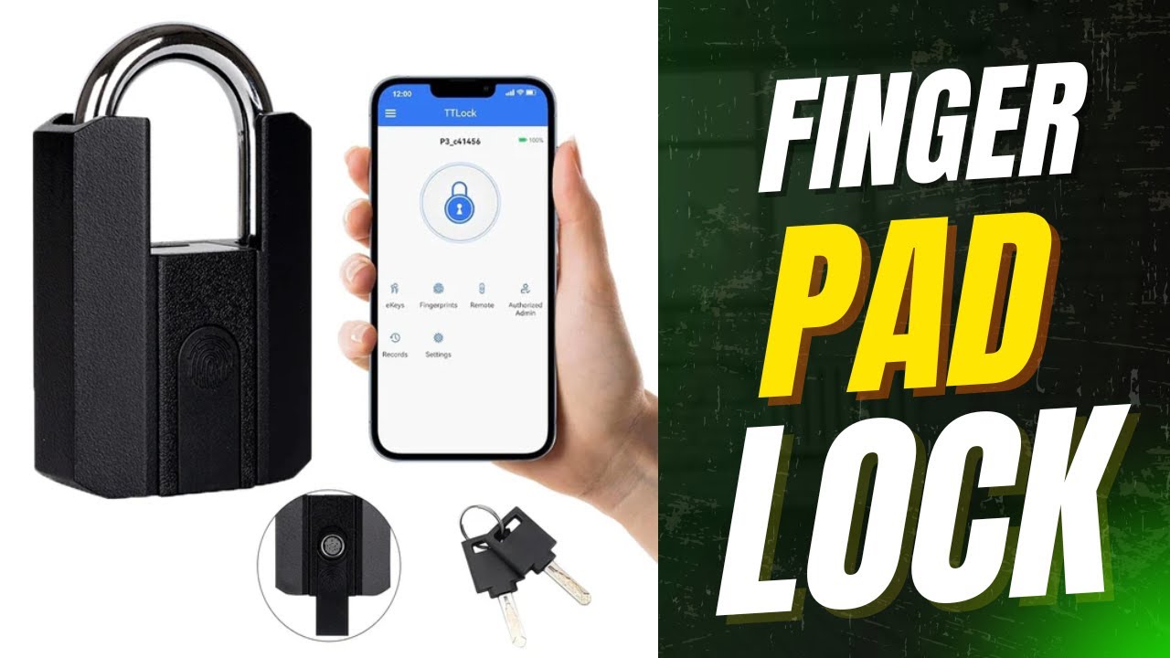 Smart Fingerprint Padlock | Waterproof, Battery Backup, Keys + Bluetooth TTLock App Heavy Duty Lock
