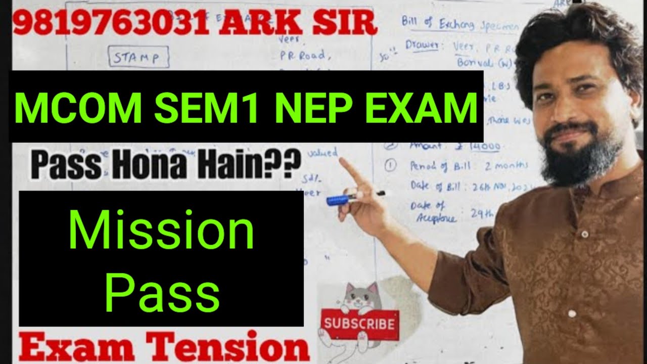 Mcom sem1 nep Exam |Mumbai University 2026 exam |Paper Pattern & Syllabus |Ark sir
