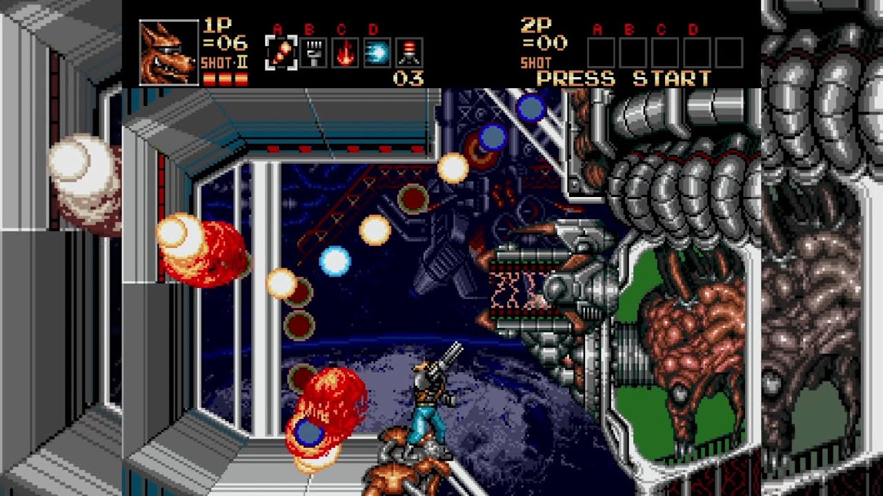 Contra: the Hard Corps (j), Fang, no damage, путь 1-2. Прохождение (walkthrough)