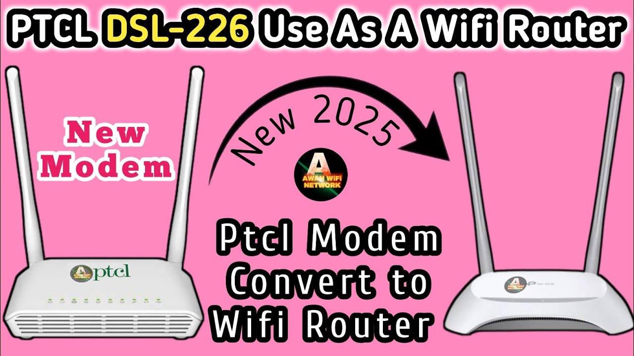 Ptcl Dsl226 Use As a Wifi Router | Ptcl Modem To Router | Ptcl dsl226 ko router kaise banaye 2025
