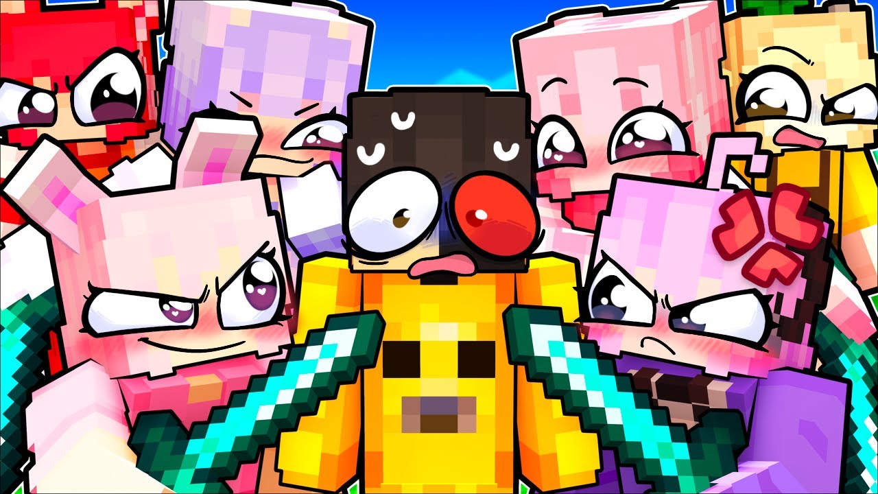 Etho VS 10 FANGIRLS in Minecraft!