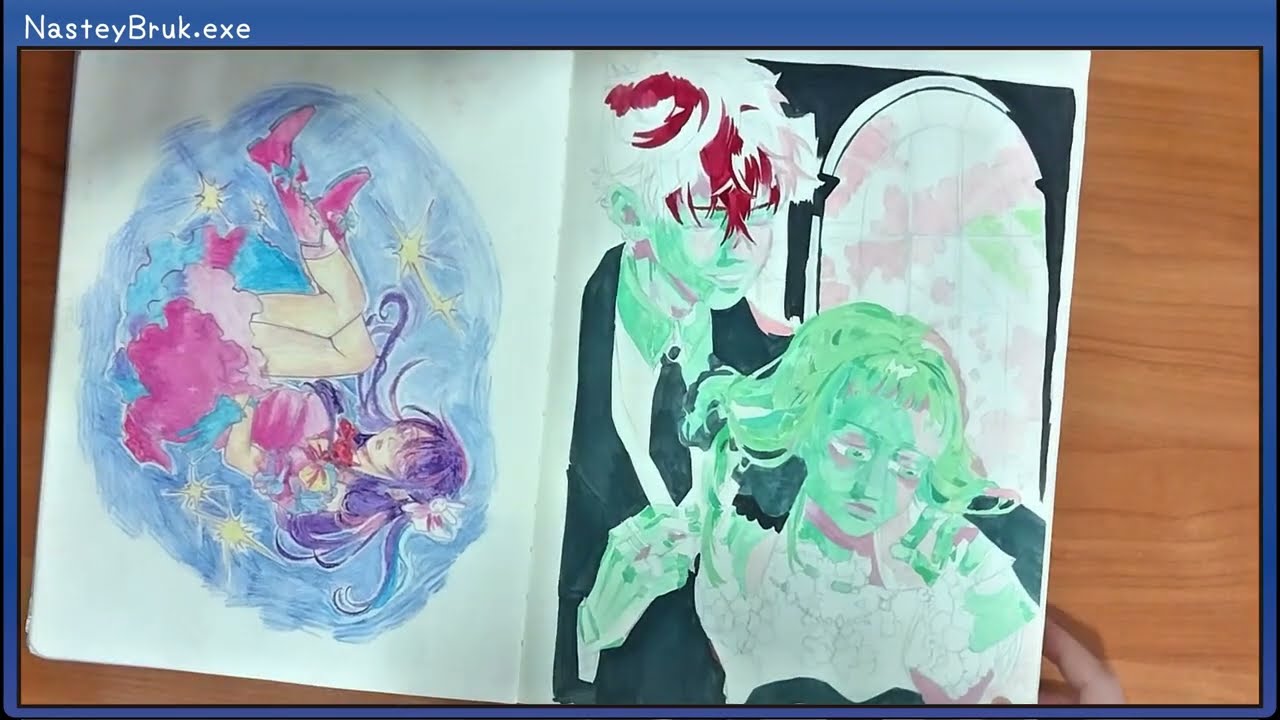 ✧ обзор на скетчбук (2023-2024) ∥ sketchbook tour, хср, ос и другие ( часть 1 ) °˖✧◝(⁰▿⁰)◜✧˖°