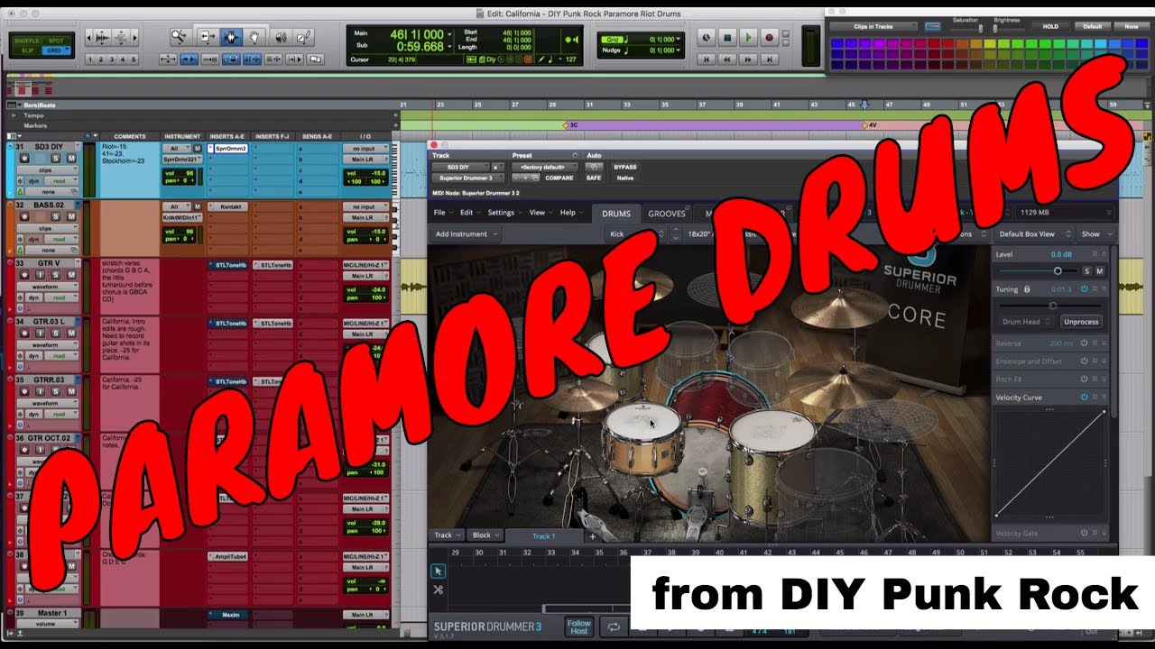 DIY Punk Rock Paramore Riot Preset for Superior Drummer 3