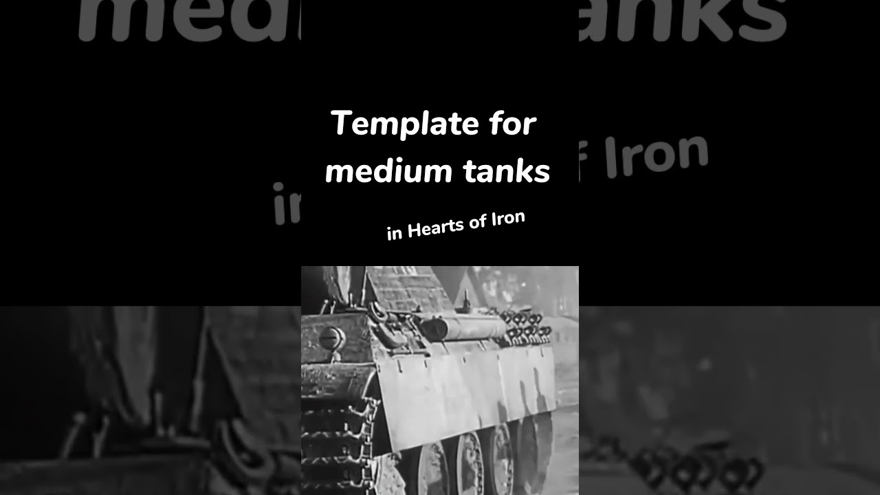 Template for medium tanks