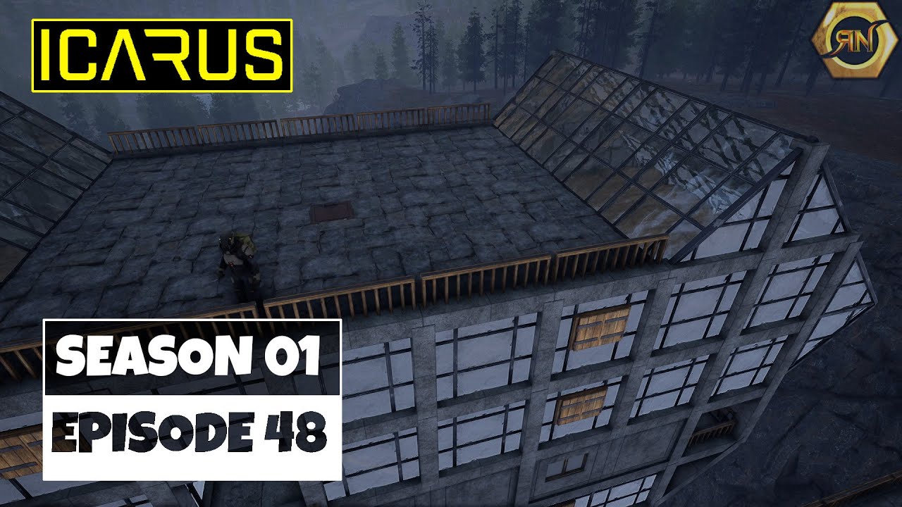 Finishing The Roof With Glass! Icarus Open World Gameplay [S01E48]