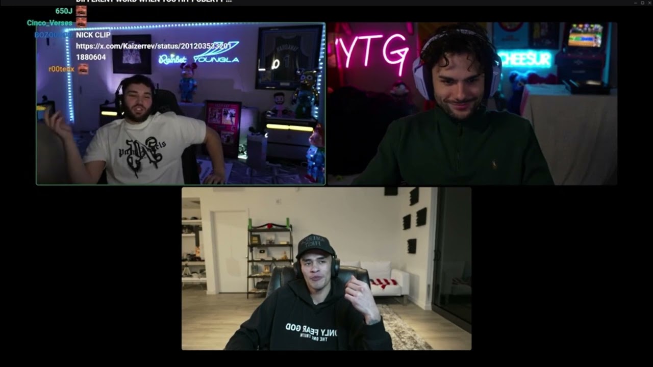 SNEAKO debates 'age of consent' with Adin Ross while Cheesur MOGS