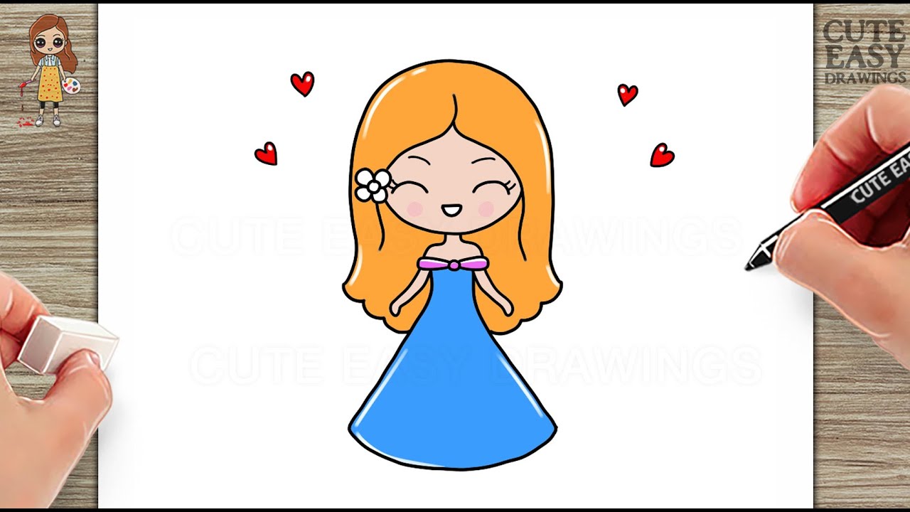 How to Draw a Cute Little Girl, Easy Drawings @CuteEasyDrawings