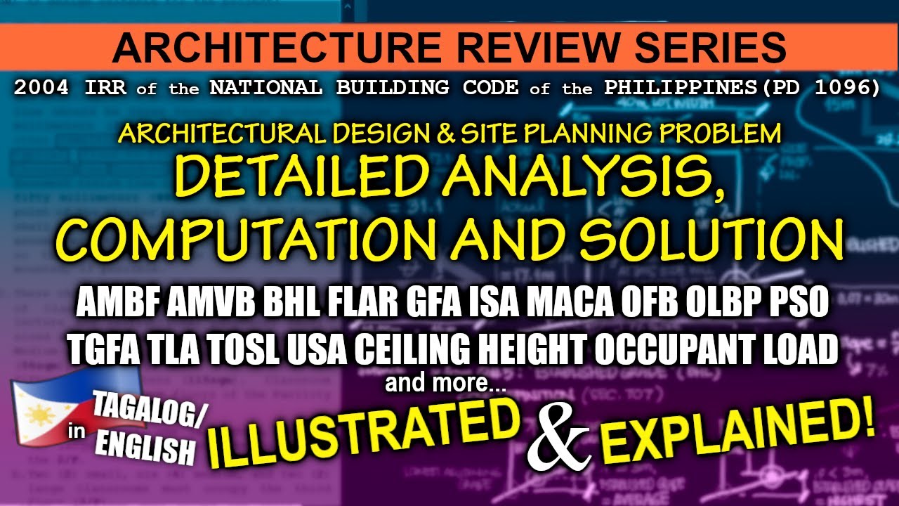 Architecture Review || PROBLEM 01 || Nat'l Building Code of the Philippines PD 1096 & 2004 IRR
