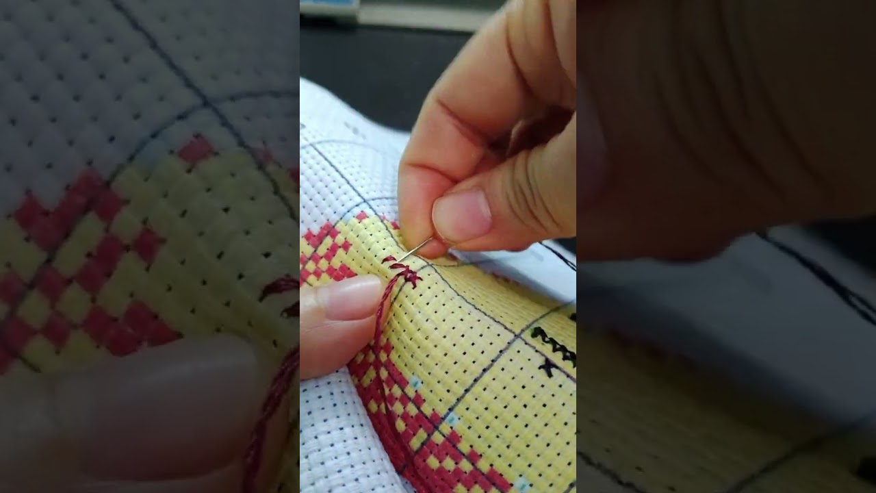 Bí kíp thêu tranh chữ thập chỉ lụa siêu dễ #tranhchuthap #tranh #theu #theutranh #crosstitch