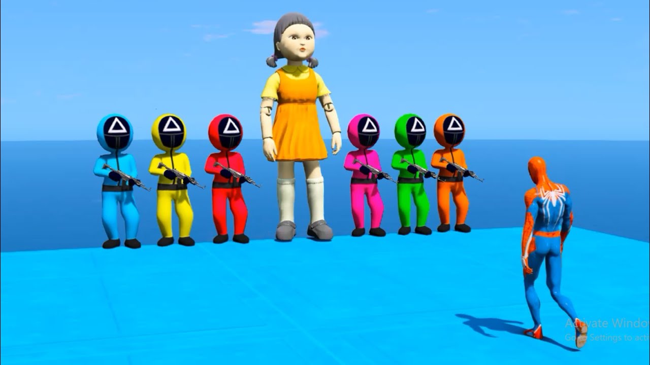 GTA 5 Epic Ragdolls RED SPIDERMAN VS PINK MINION VS SPIDERMAN (Euphoria Physics & Funny Fails)