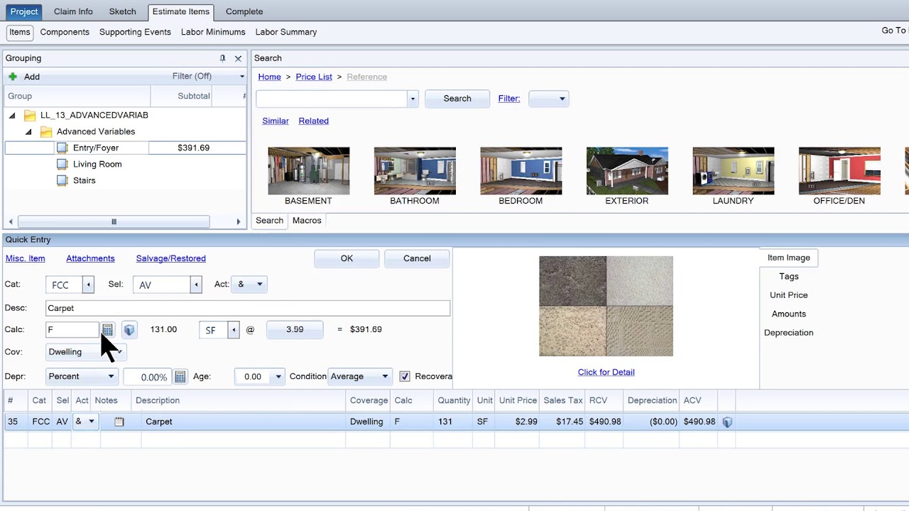Xactimate Xpert Tips: Using Advanced Variables with Subgrouped Rooms