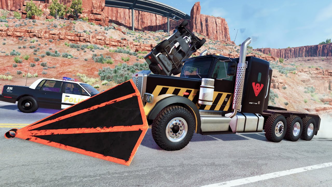 Just Crashes #57 - BeamNG Drive (Ram Plow Madness)