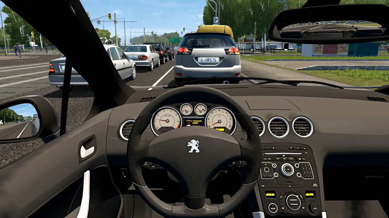 2010 Peugeot 308 GTI - City Car Driving [Steering Wheel Game Play]
