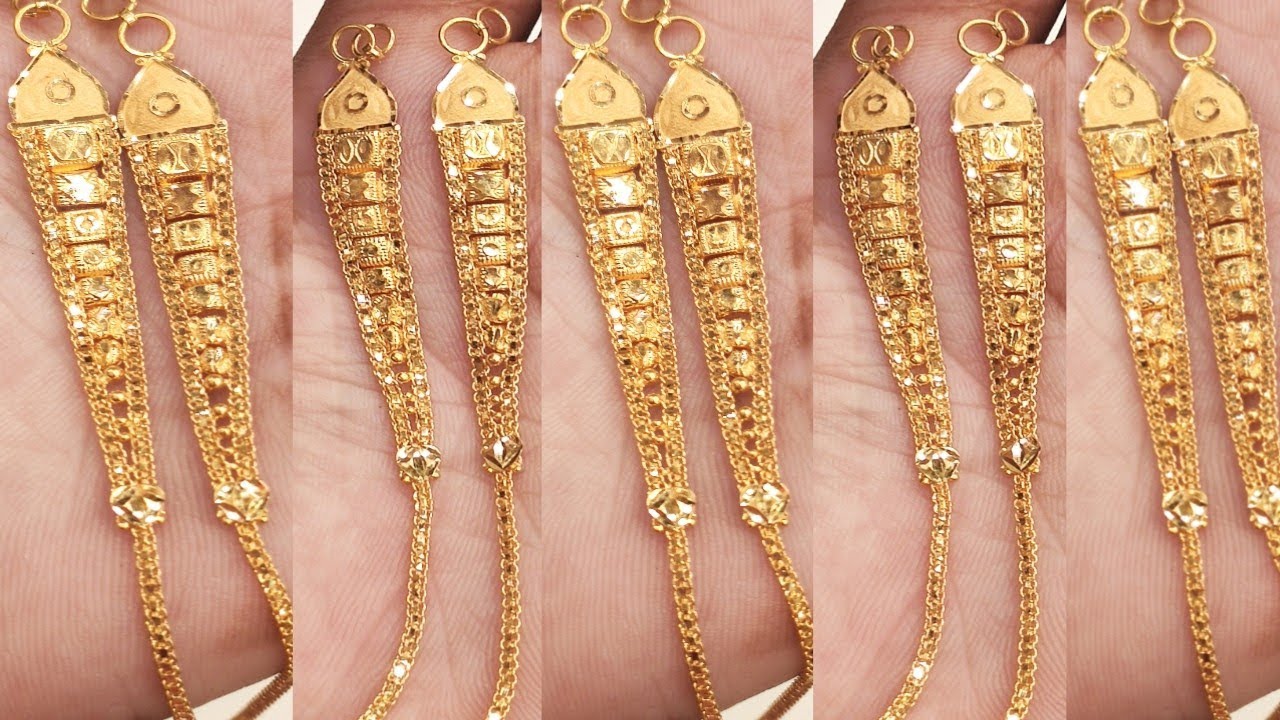 Today gold rate| 22 k Gold Ear chain Design with weight & price 2025| fancy ear chain design 2025|