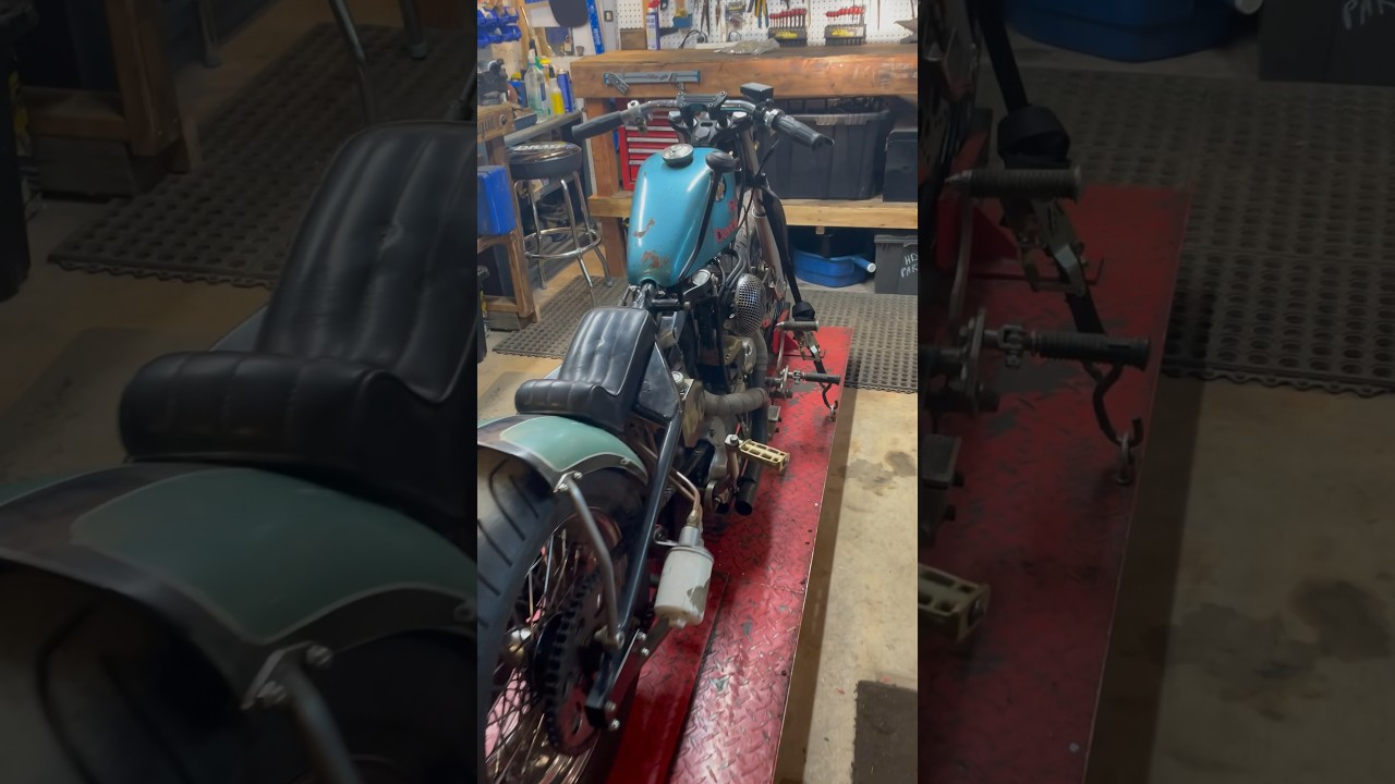 1967 Harley First Start In Years #harleydavidson #sportster
