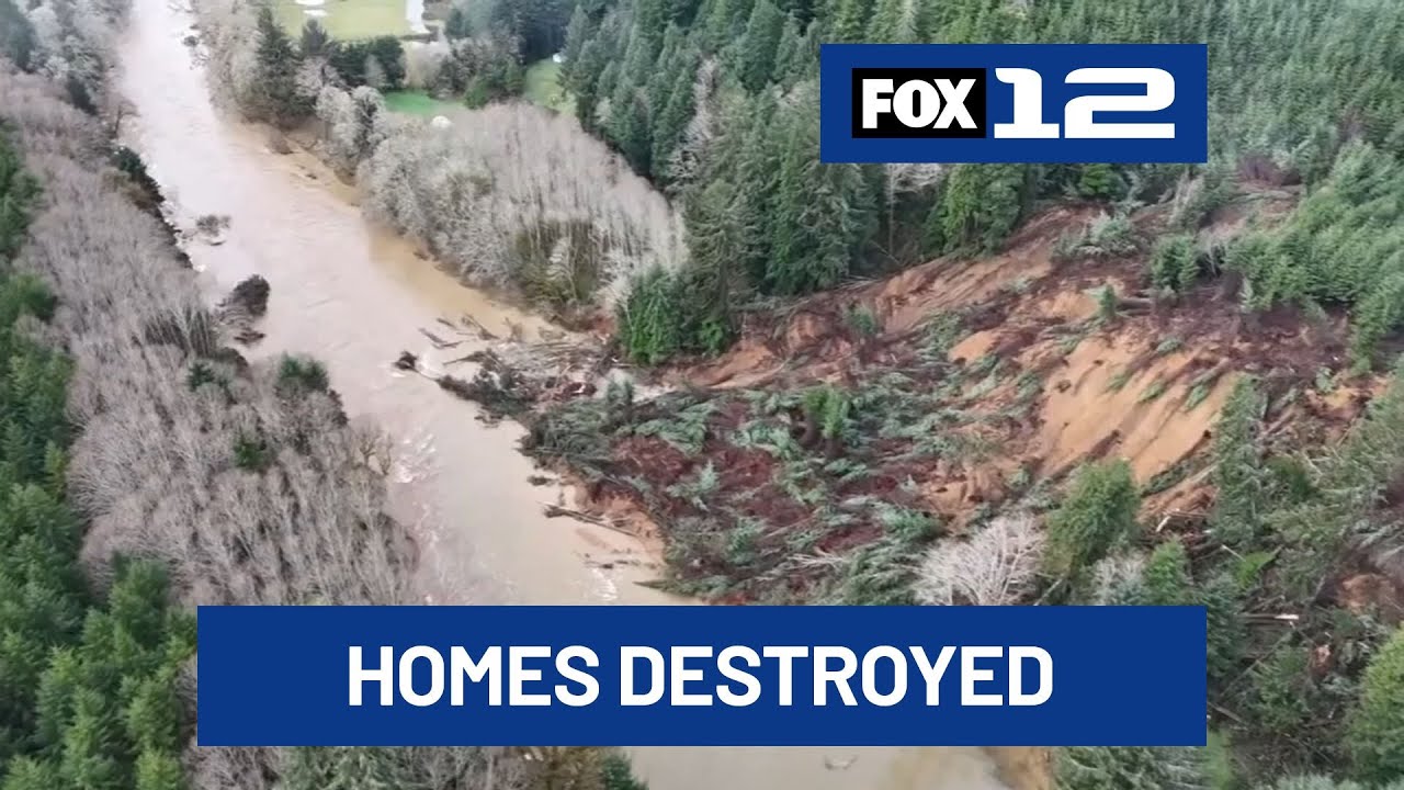 &lsquo;Massive&rsquo; landslide destroys 3 homes, closes coastal highway near Siletz