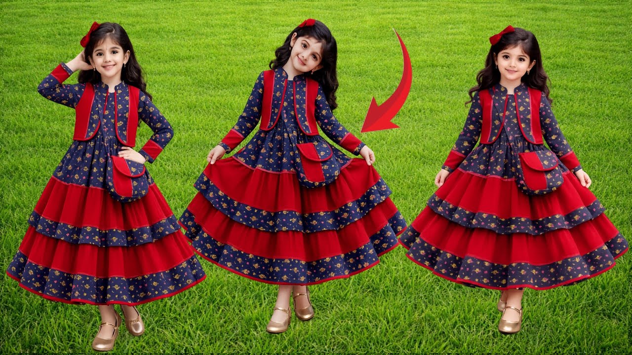 ঈদের নতুন বেবি জামা কাটিং ও সেলাই | Easy Baby Frock Tutorial // Romjan Bd vlog