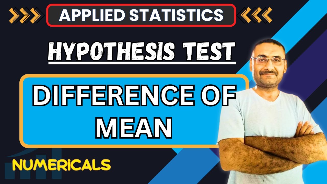 Difference of Mean | Hypothesis Test | Numerical | Applied Statistics | Btech | Bcom | BCA | BBA JEE
