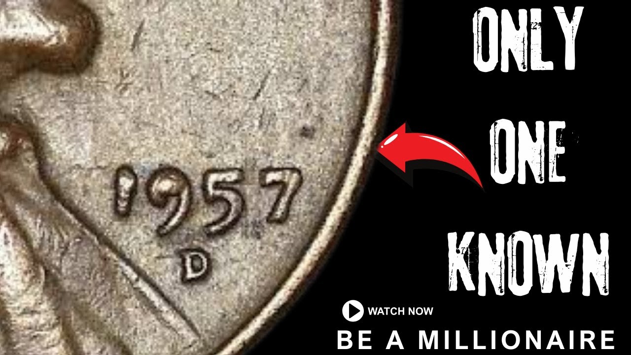 Монета в один цент США 1957 года выпуска. Цена — миллионы! Редкая цена!