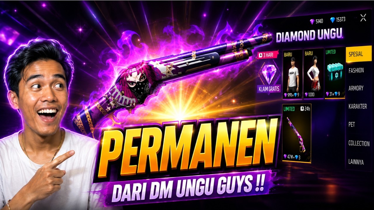 FIX RILIS BESOK ‼️ DAPET SG2 RAPPER PERMANEN DARI DIAMOND UNGU FF ✅✅
