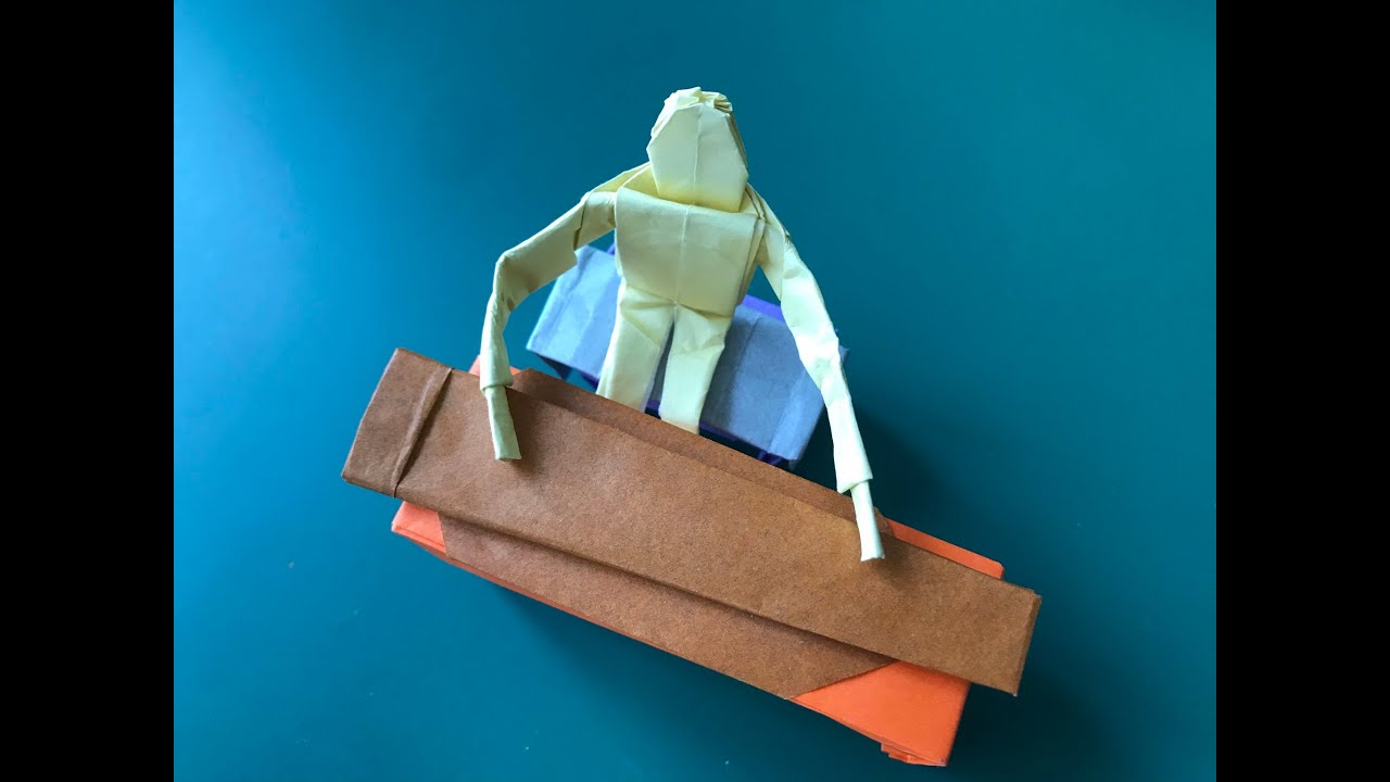 ＃81 【折り紙】古琴机と古琴、椅子　 Origami Guqin table, guqin and chair