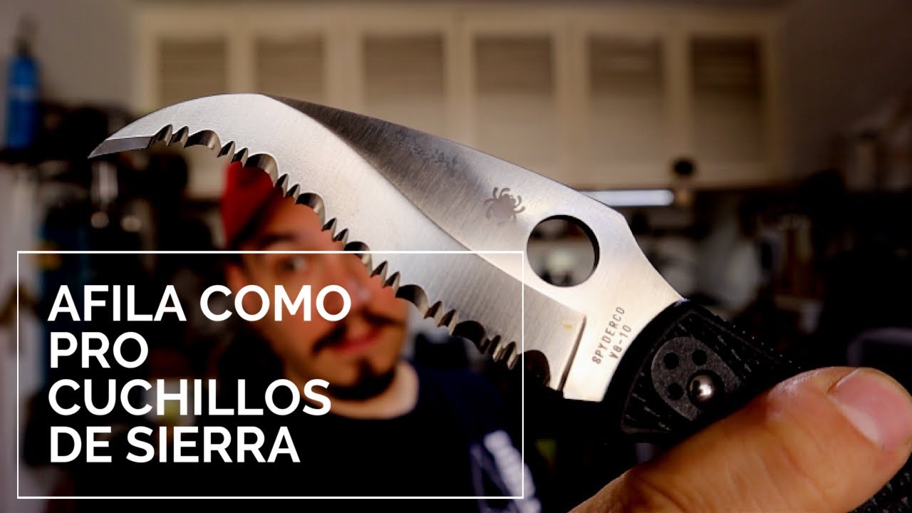 Como afilar cuchillos dentados / sierra / perlados ✅