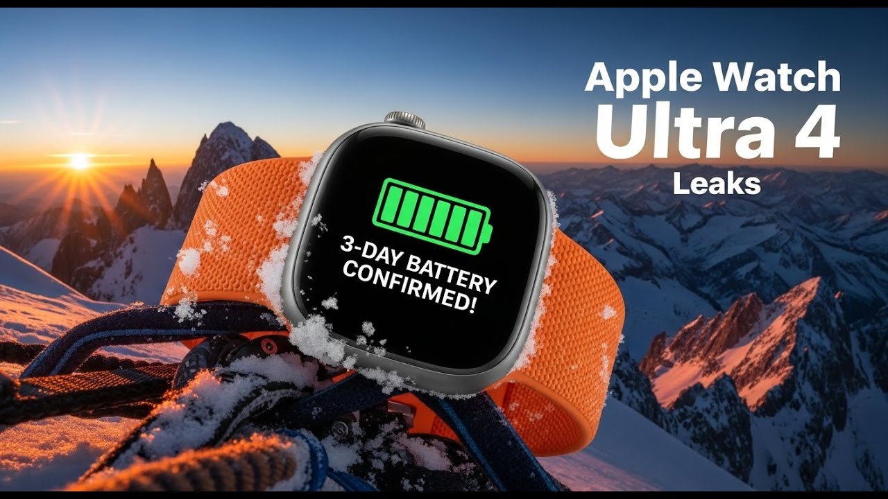 Утечка информации об APPLE WATCH ULTRA 4: спутниковые текстовые сообщения и 3-дневный аккумулятор! 🤯