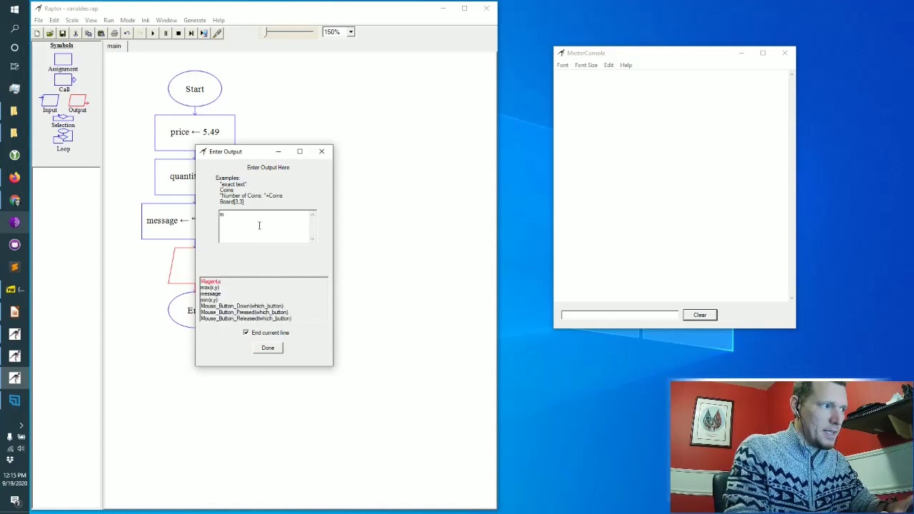 CIS1400 | example variables raptor