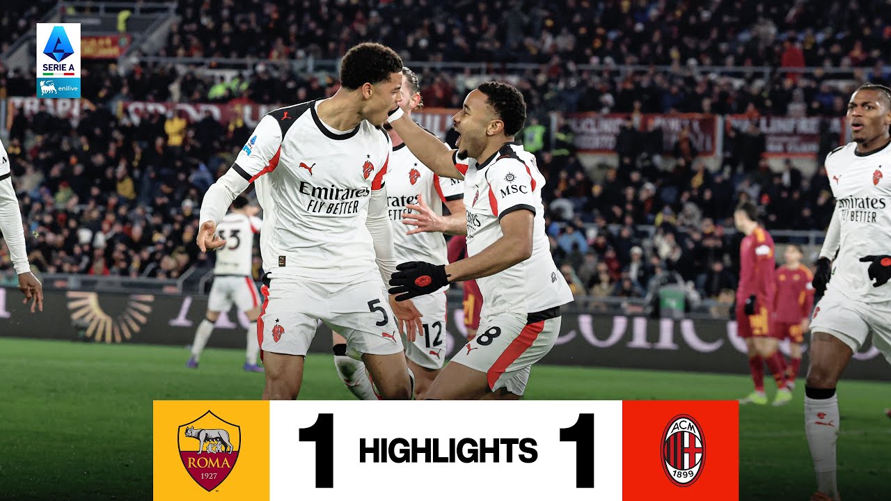 Il primo gol di De Winter e le parate di Maignan | Roma 1-1 Milan | Serie A Highlights