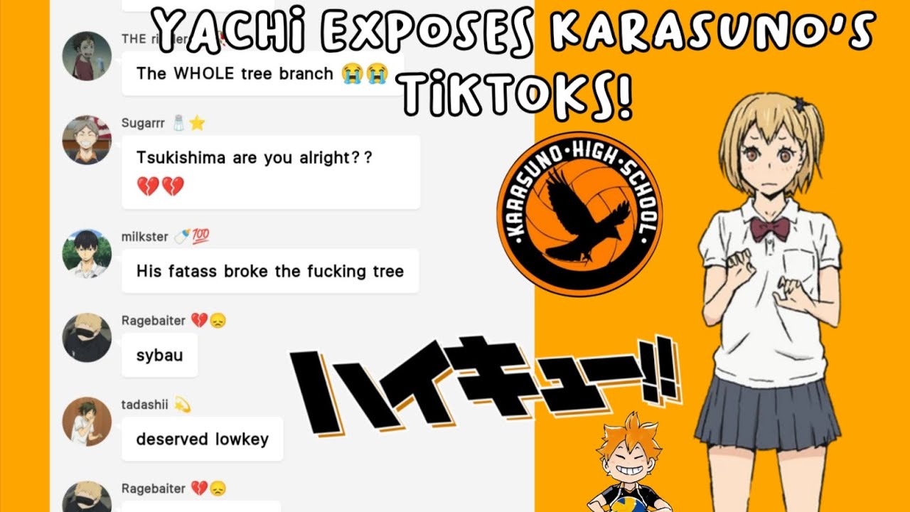 YACHI exposes KARASUNO'S tiktoks?! || haikyuu texts  || Shoyosvolleyball 🏐