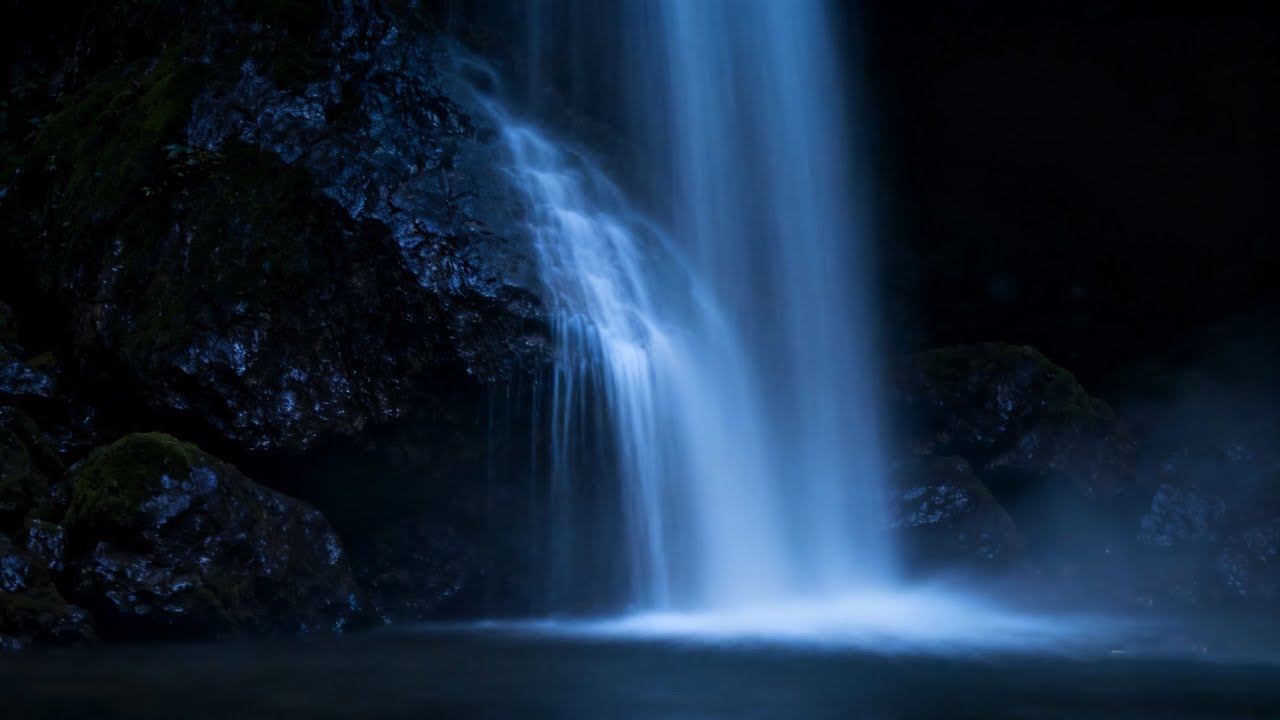 Pantalla Oscura 🌑 Sonido Natural de Cascada 1 Hora | Black Screen Waterfall Sound