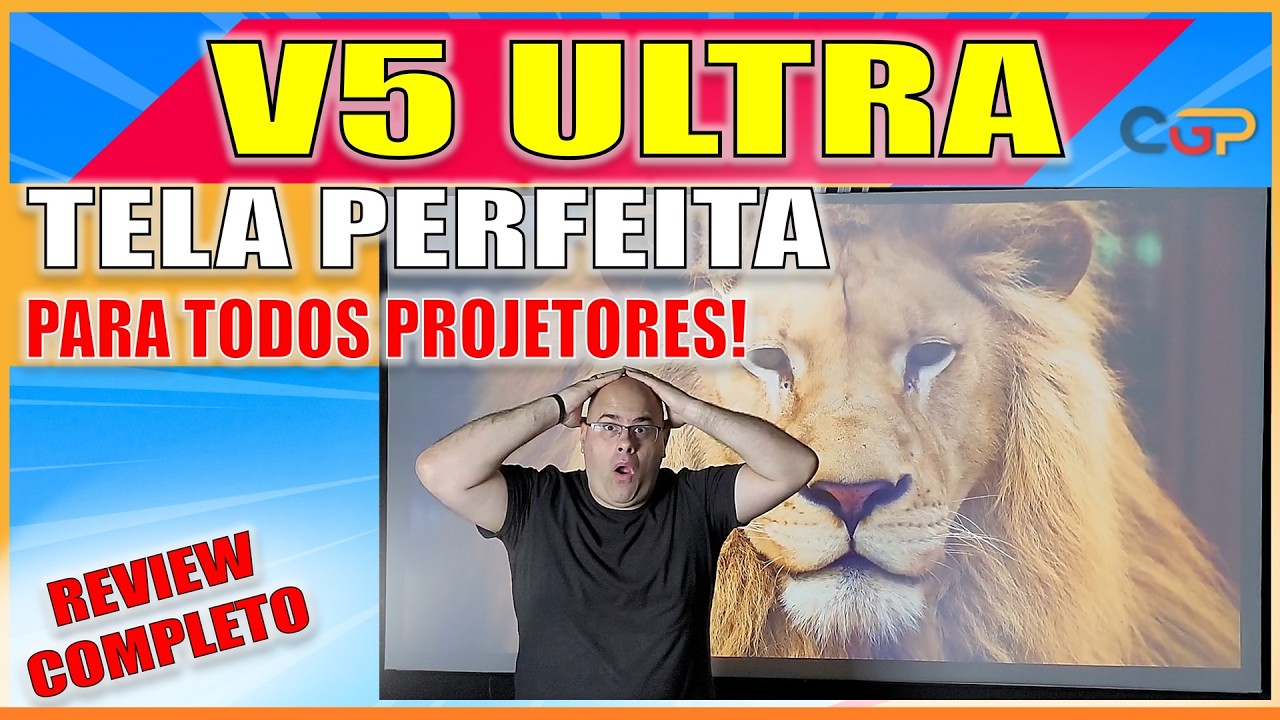 SENSACIONAL! TELA PERFEITA PARA PROJETORES FRONTAIS E UST. PÉROLA NEGRA V5 ULTRA. Geek472