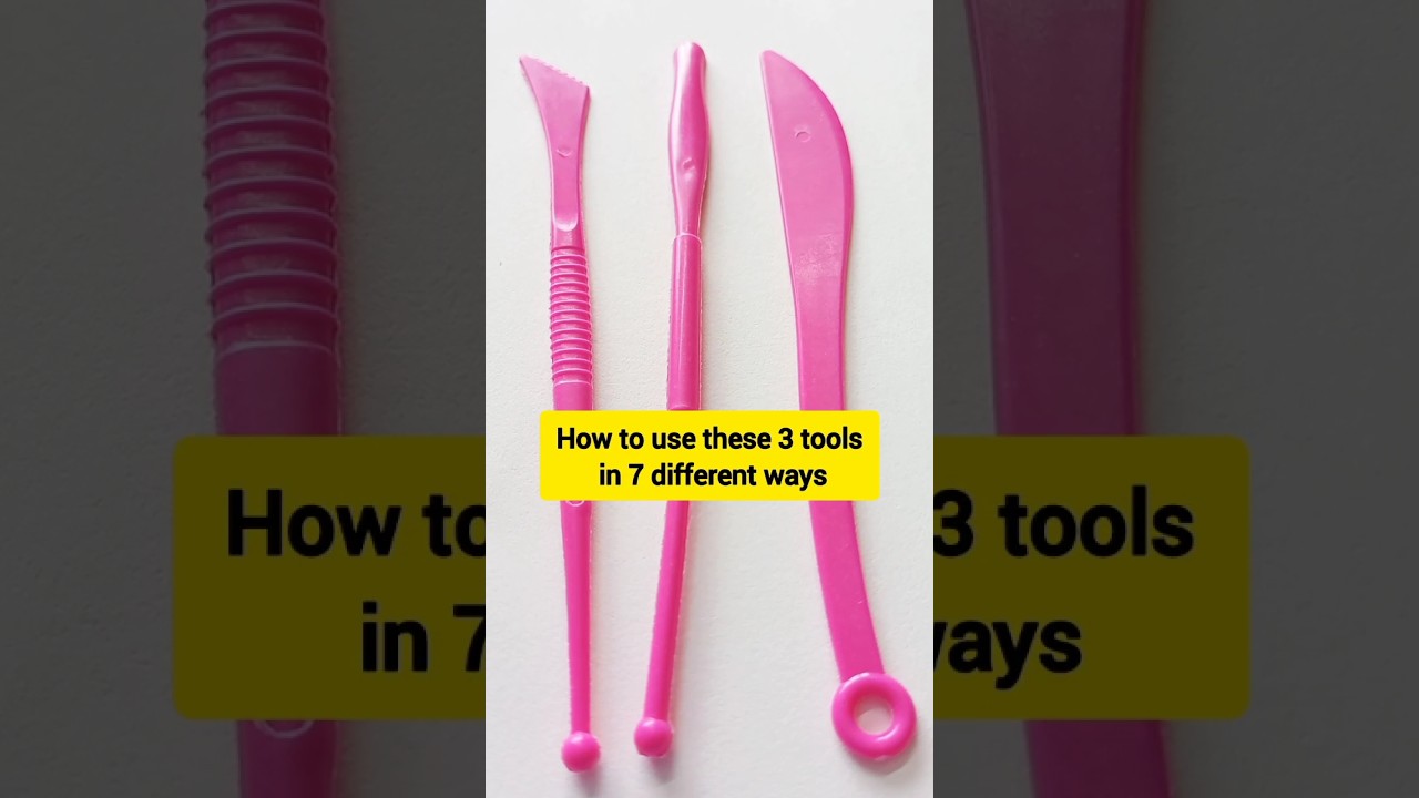 Tools for clay | Use of 3 plastic tools with air dry clay pack from Flipkart #shorts #trending
