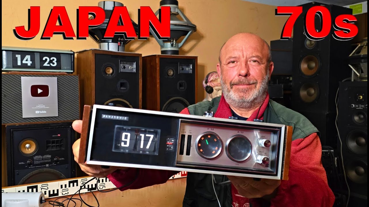 70s Vintage FM AM RADIO FLIP CLOCK PANASONIC RC-7469 JAPAN Test - Old Budget Audio For Sale