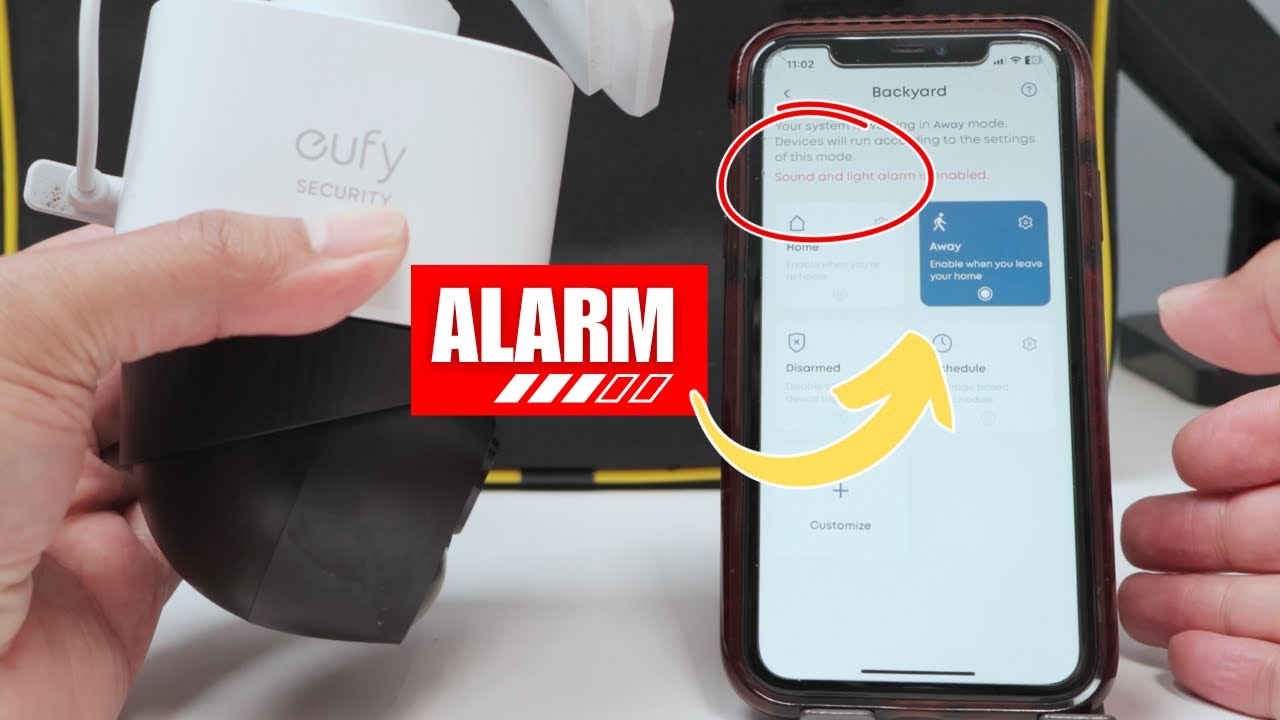 Настройка звука тревоги камеры Eufy (SoloCam S340)