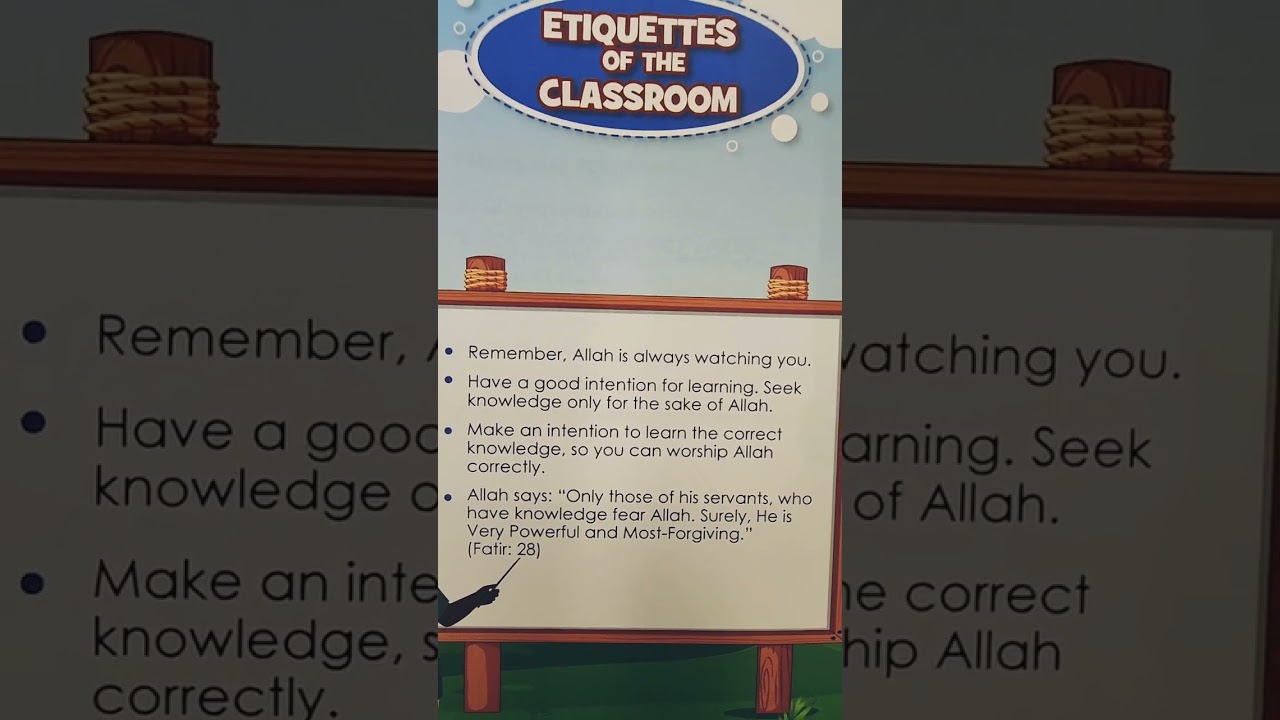 Islamic Studies 1 - Etiquettes of the Classroom (1)